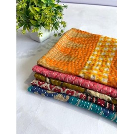 GDONLINE Wholesale Lot of 10 Pcs Vintage Kantha Napkin Kitchen Towels Table Decor Napkin 100% Cotton Napkin Handmade Napkin Peinted Home Decor Napkin Bohemian Kantha Napkins (Small 12 x 12 Inch)
