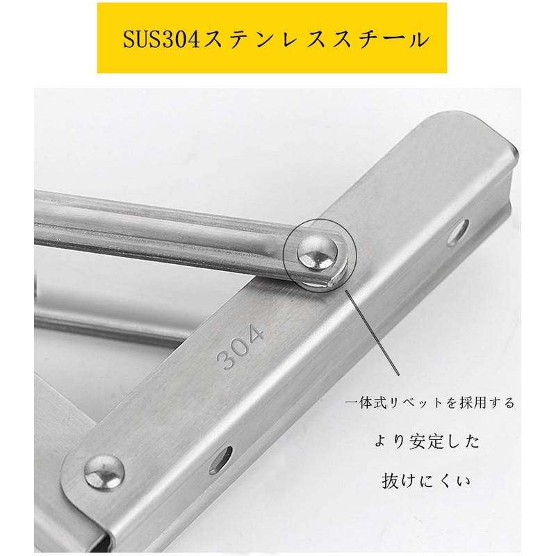 Homeme Shelf Support Bracket, L-Shaped SUS304 Stainless Steel, Set of