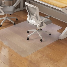 Demiwise Office Chair Mat for Carpet, 30" x 48" Clear Desk Chair Mat for Hardwood Floor PVC Rolling Floor Protectors Floor Mat for Office Chair (Rectangle with Extended Lip)