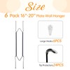 6 Pack Plate Hangers for The Wall, Suitable for 16-20