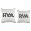 RVA Richmond VA Retro Design Throw Pillow
