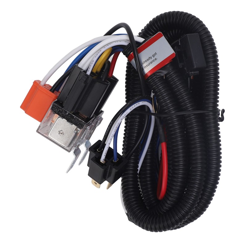 H4 Headlight Relay Harness Plug and Play H6054 7x6 LED