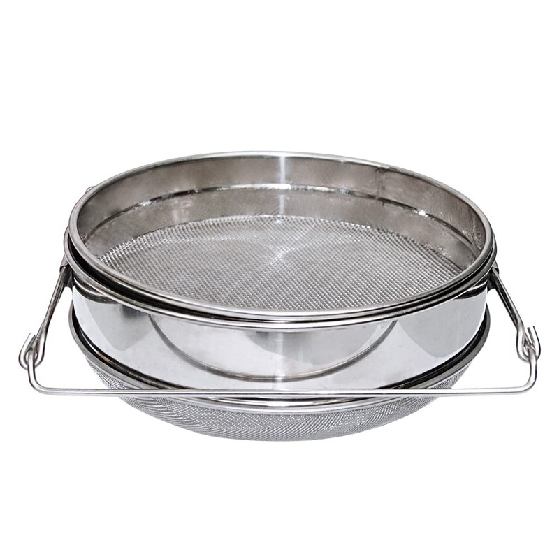 Moduoduo Honey Strainer Stainless Steel Double Sieve Bee Keeping Equipment