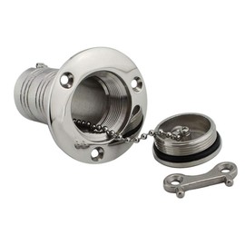 POFET 1-1/2 inch 316 With Key Stainless Steel Marine Grade Stainless Steel Water Deck Filler for Refueling,for Yacht Tank Port,Cabin Tank Deck Generic