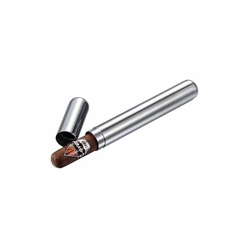 Visol Sigma Stainless Steel Cigar Tube (Stainless Steel)
