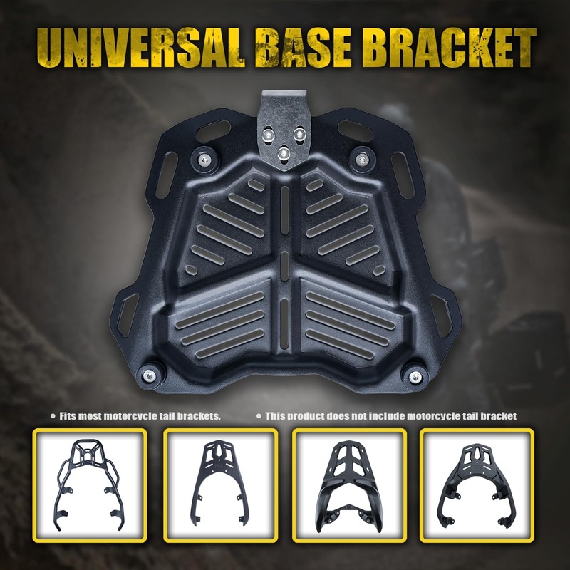 JAMTON 45L Motorcycle Top Case, Aluminum Motorcycle Tail Box Trunk