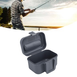 RiToEasysports Fishing Live Bait Box, Bait Cool Box, Plastic Waterproof Worm Bait Holder, Heat Resistant Live Bait Container, Grey (Medium Size for 9 mm to 12 mm Motorcycles)