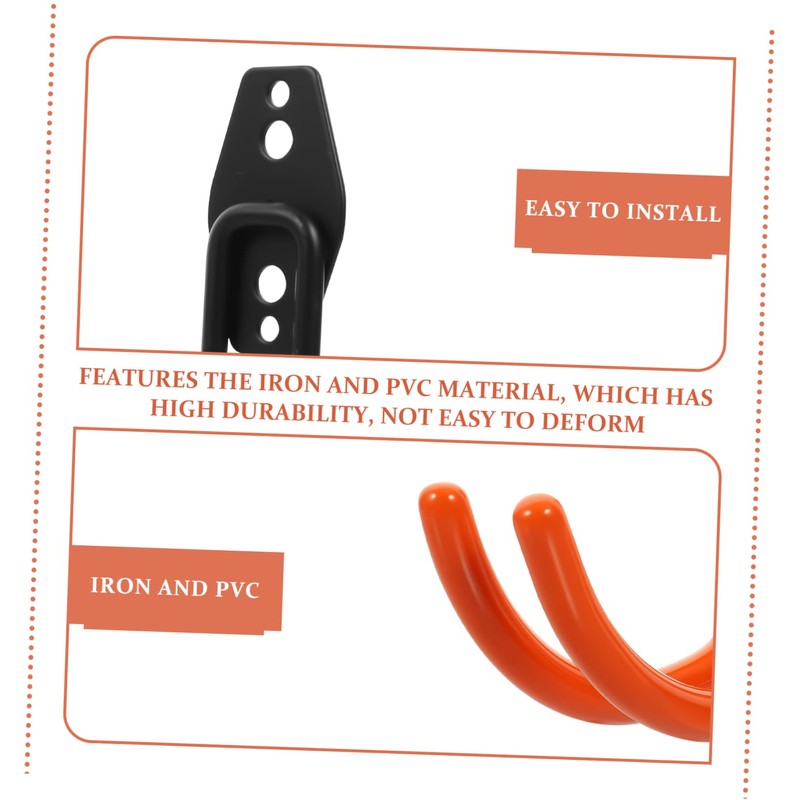 Mikinona 4pcs Heavy Duty Garage Hooks Versatile Tool Organizer for