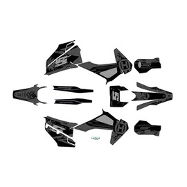 Kalair GFX Graphics Kit for Husqvarna ENDURO 2-STROKE TE150, TE250 and TE300 (2020-2023) Night-City Series Smoke 16 Mil - Dirt bike Custom Racing Graphics Decals Stickers Kit, no-plastics