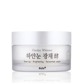 Nella 넬라 하얀눈 톤업 광채 발효크림50g+하얀눈마스크팩1매 Nella White Snow Tone-Up Radiance Ferment Cream 50g + White Snow Mask Pack 1 Sheet