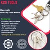 K20 TOOLS - Keychain Hex Key Allen Wrench Multi-Tool Set