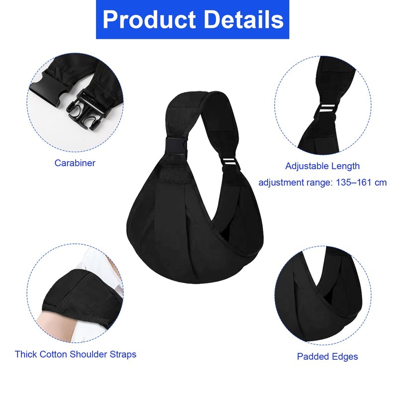 Side Baby Carrier Lightweight Baby Carrier Side with Adjustable Straps,