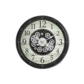 Monarch Specialties I 9030 Clocks, 30" Round, Gear Mechanism, Large Oversized, Wall Clock, Brown, Transitional
