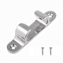 1Piece 4/5/6inch Stainless Steel 316 Straight Fairlead Bow Chock Hardware Fair Leads Line Boat Rope Guide Line Cleat for Marine Yacht W/Fasterners (152mm/ 6in)