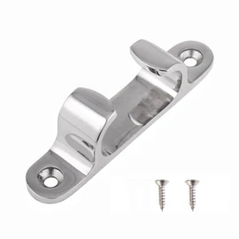 1Piece 4/5/6inch Stainless Steel 316 Straight Fairlead Bow Chock Hardware Fair Leads Line Boat Rope Guide Line Cleat for Marine Yacht W/Fasterners (152mm/ 6in)