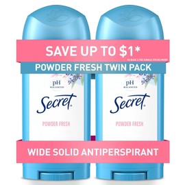 Secret Women's Antiperspirant Deodorant 24hr Protection, PH Balanced, Powder Fre
