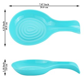 Kyraton Spoon Rest 2 Pack, Plastic Spoon Holder for Kitchen Counter, Kitchen Utensil Rack for Spoons, Tongs, Spatulas, Spoon Rack for Hob, Spatula Rest, Dishwasher Safe