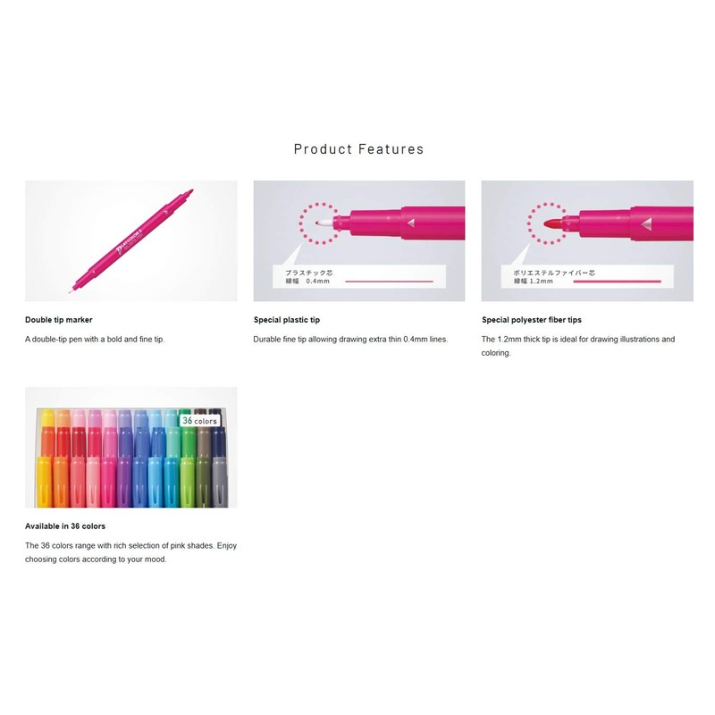 tonbo鉛筆 Water-Based Pen pureikara- 2 WS – TP24 紅色
