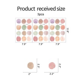 hhdatc Colorful Boho Dot Wall Decals Removable Watercolor Dot Wall Decals Colorful Planet Design for Living Room, Bedroom & Playroom Decor