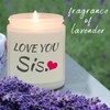 Lavender Aroma Scented Candle with Heart Necklace & Rose Box,