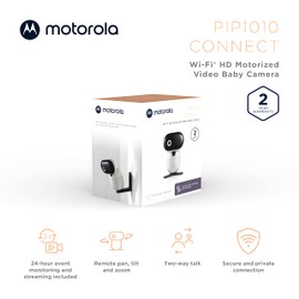 Motorola Nursery PIP1010 CON Baby Monitor - with Camera - Pan, Tilt, Zoom and Night Vision - Including Wall Mount - Motorola Nursery App - Room Temperature, Two-Way Communication and Lullabies