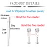 QWALIT Silver Nose Stud 20g Threadless Nose Stud 20 Gauge