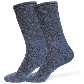 American Mammoth Alpaca Wool Socks for Men & Women Comfortable Casual Outdoors Hiking Boot & Dress Socks (X-Large, 2x Pairs Denim)