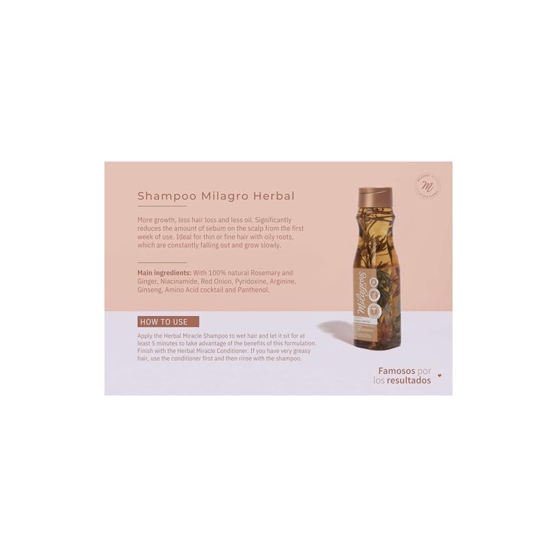 Shampoo MILAGROS Milagro Herbal