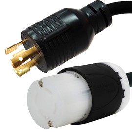 IronBox Electric L6-30P to L14-30R Power Cord - 30A, 250V, 10/3 SJOOW - UL Listed Extension Cord - Heavy Duty Adapter Cables for Generator, Transfer Switch, RV, Data Center & More (3ft, Custom Build)