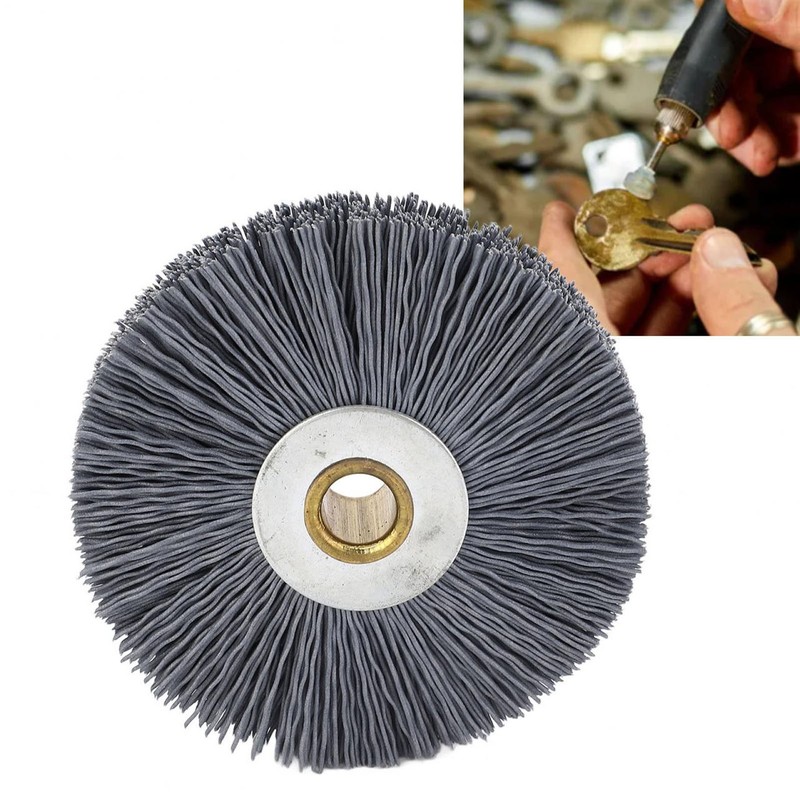 Key Machine Deburring Brush Nylon Bristles Burr Removal Cleaning Tool