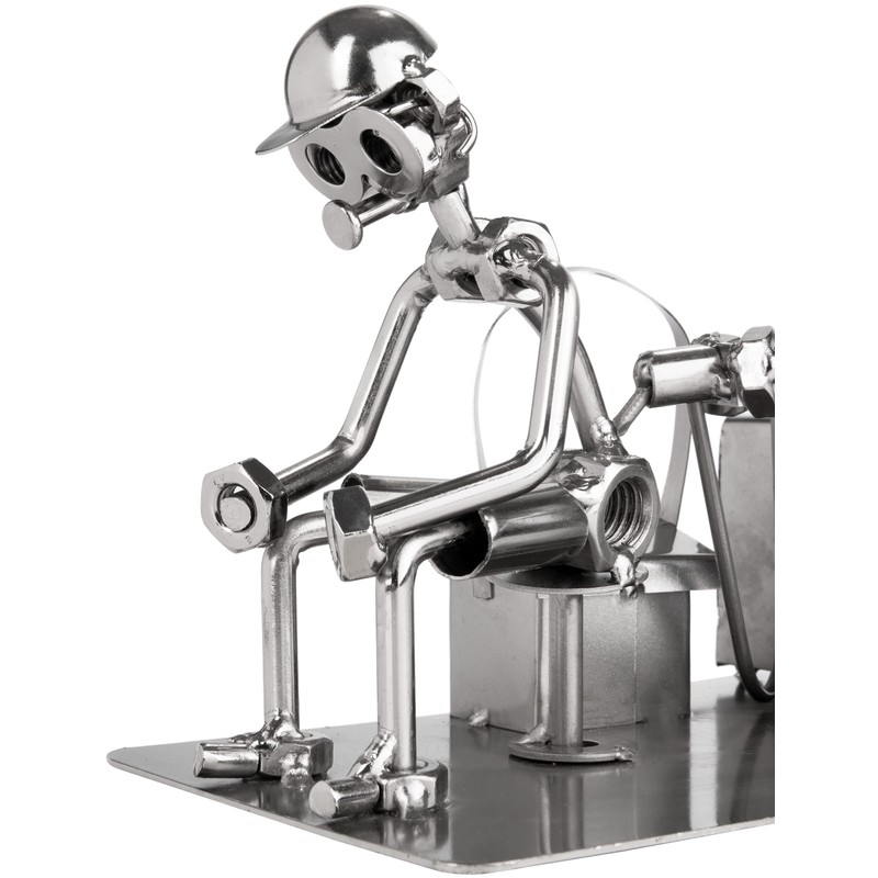 BRUBAKER Screw Man Tattoo Artist - Handcrafted Iron Figure Metal