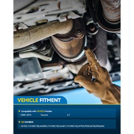 PHILTOP Direct-Fit Catalytic Converter Kit W/Gasket Compatible with Toyota 2005-2016 Tacoma 2.7L Replace# 54702, 645803, 40760 (EPA Compliant)