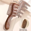 ZORVYN Natural Sandalwood Multi Wide Tooth Comb - Meridian Massage