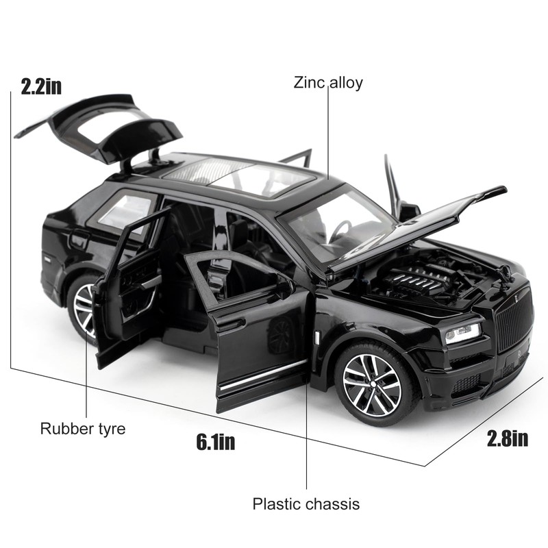1/32 Rolls-Royce Cullinan Model Car, Toy Car with Sound and