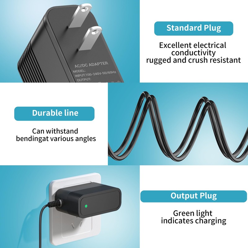 25.2V Charger for Wybot Robotic Pool Vacuum, Power Adapter Compatible