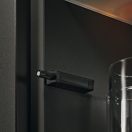 Gedotec Pressure Catch Door Damper TIP-ON 956A1004 Long Version with Magnet | Colour Black | Blum Door Catch with Ejection Path 38 mm | 1 Set - Push to Open Pressure Opener for Kitchen Cabinets &