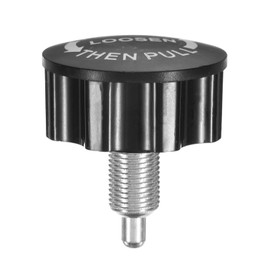 PATIKIL Pull-up Spring Knob M16 Pull Pin Knob 21mm Thread Length Exercise Bike Pin Knob Screw Replacement Part for Fitness Equipment Bicycle Equipment, Black