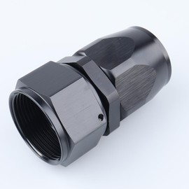 AC PERFORMANCE -20 AN Straight Swivel Hose End Fitting Aluminum Black