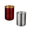 Set of 2 Ashtrays Made of Stainless Steel, Windproof Table