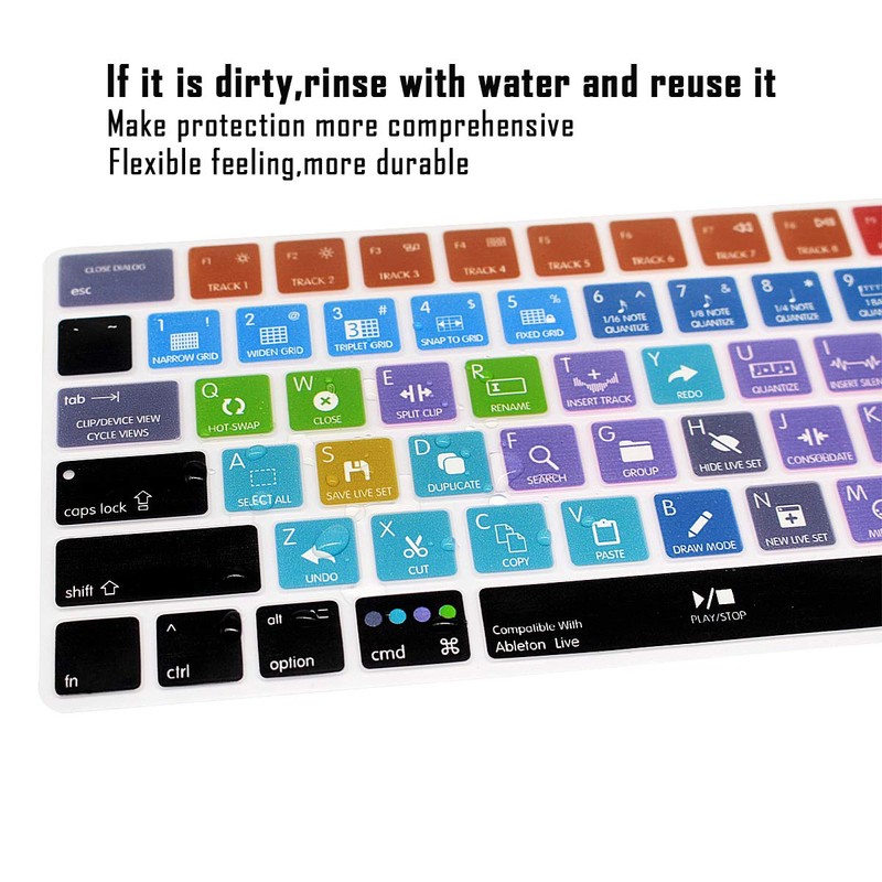MMDW English Silicone Ableton Live Shortcuts Hotkey Keyboard Cover Skin