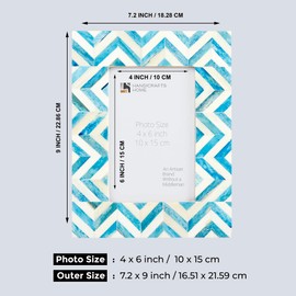 Handicrafts Home 4X6 Picture Frames Photo Frame Chevron Herringbone Vintage Wooden – Christmas Gifts