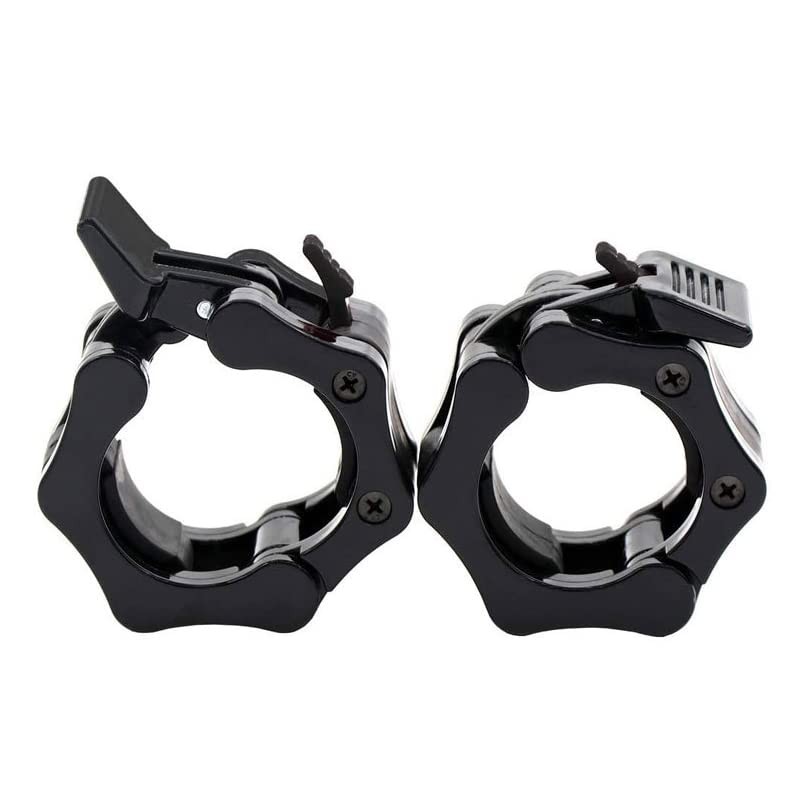 2PCS 50mm Barbell Clamp Collar Clip Olympic Weightlifting Lift Spring