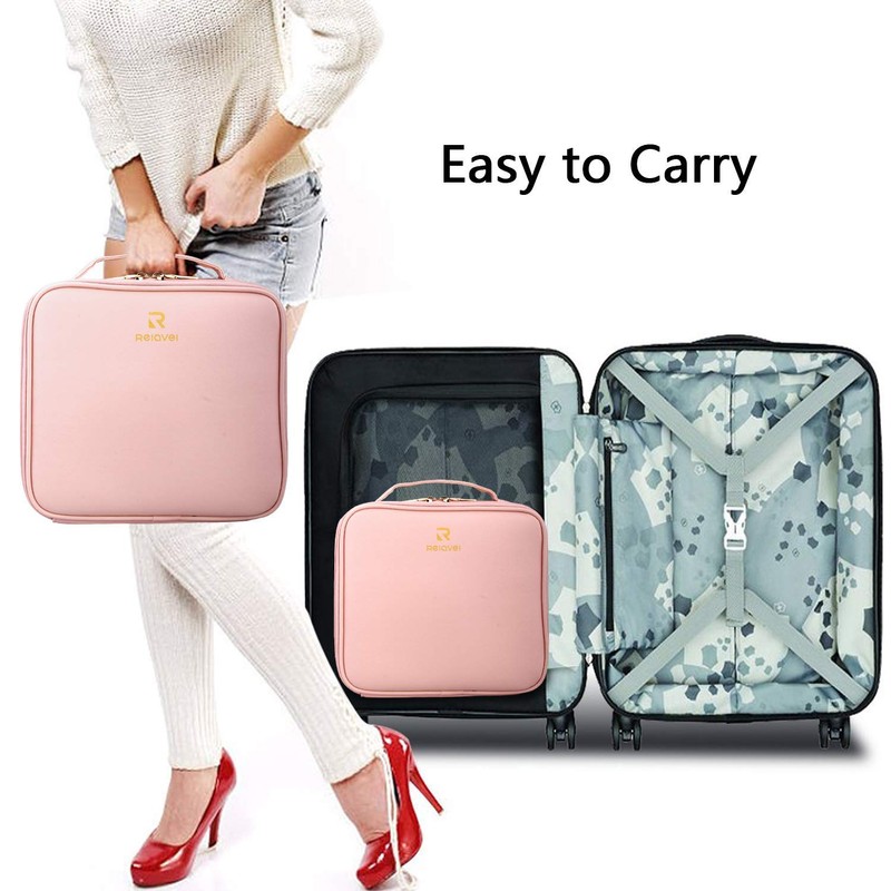 Samtour Makeup Case Travel Makeup Bag Makeup Train Case Cosmetic