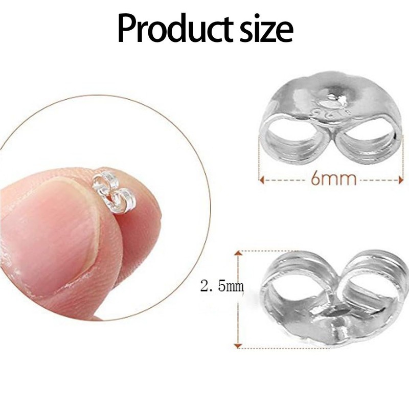 925 Gold/Silver Stud Backs, 16 Piece Set, Strong and Durable,