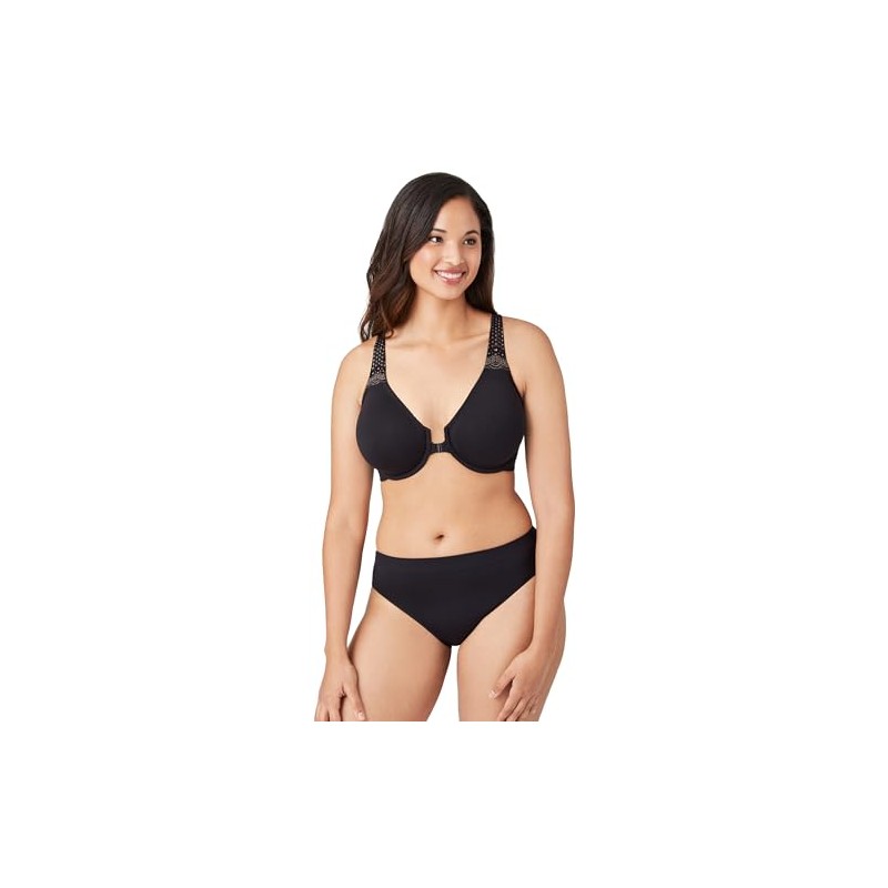 Wacoal Women's Soft Embrace Front Close Bra, Black, 32C