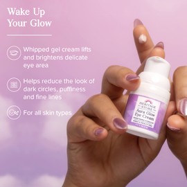 HERITAGE STORE Aura Glow Eye Cream, Under Eye Brightener & Hydrator, Minimizes look of Puffiness, Dark Circles, Fine Lines & Wrinkles w/Bakuchiol, Hyaluronic Acid, Kelp & Clear Quartz, Vegan, 0.5oz