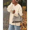Okiwam Women's Oversized Sweaters Fall 2025 Long Sleeve V Neck
