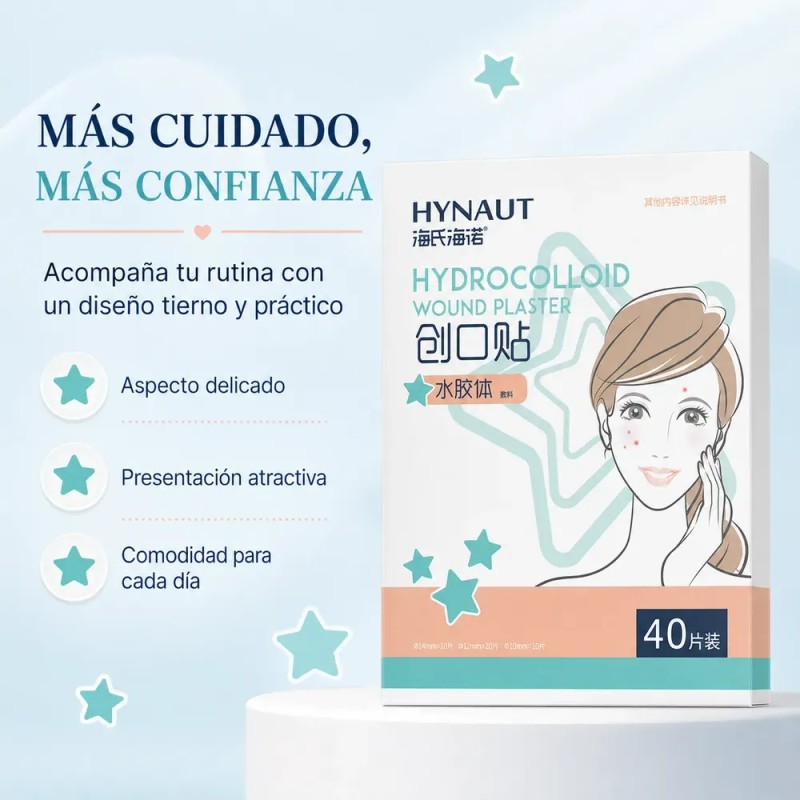 Parches Hidrocoloides Estrella Acne 40 Piezas