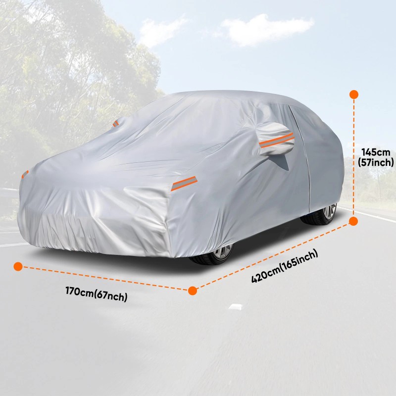 NEVERLAND Full Sedan Car Cover Waterproof All Weather Dust Sun