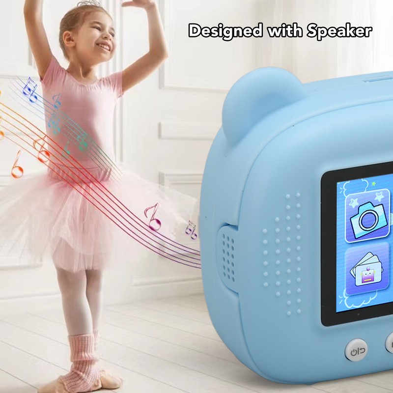 Instant Camera 2.4in IPS Screen Dual 24MP Camera USB Charge